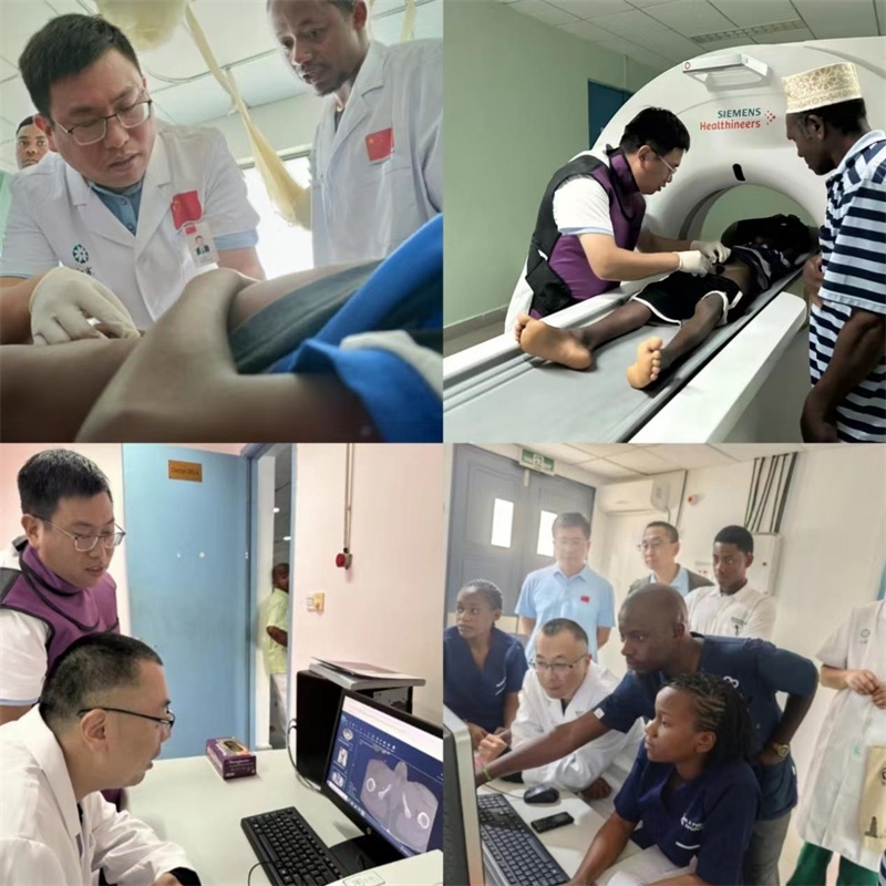 中國(guó)援桑醫(yī)療隊(duì)多科室專(zhuān)家與當(dāng)?shù)蒯t(yī)生共同為患者檢查。中國(guó)援桑醫(yī)療隊(duì) 供圖