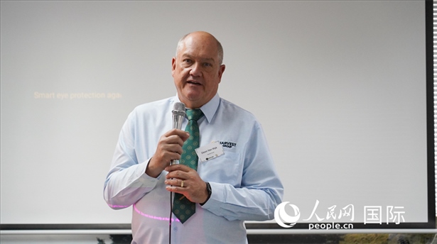 碩豐集團市場總監(jiān)迪恩·范·維克發(fā)言。人民網(wǎng) 張茜攝
