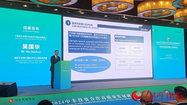 《國(guó)家開發(fā)銀行對(duì)非合作模式和案例》發(fā)布。人民網(wǎng)記者 萬(wàn)宇攝