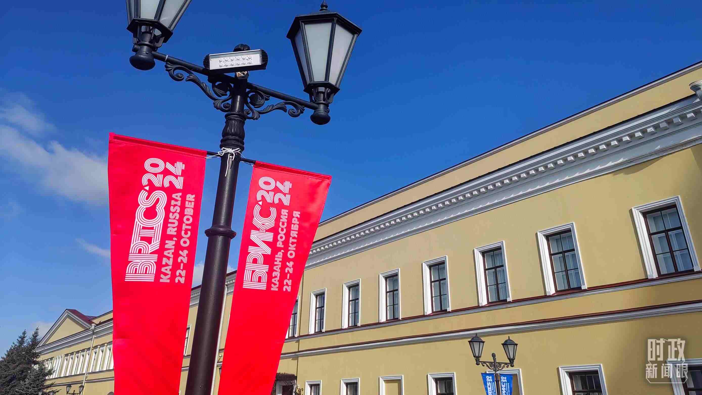 △ 喀山街頭。（總臺(tái)央視記者王萌萌拍攝）