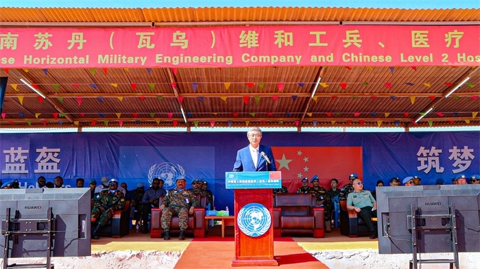 中國(guó)駐南蘇丹大使馬強(qiáng)發(fā)言。孫千攝