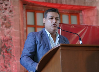 阿爾貝托·維拉致辭。主辦方供圖