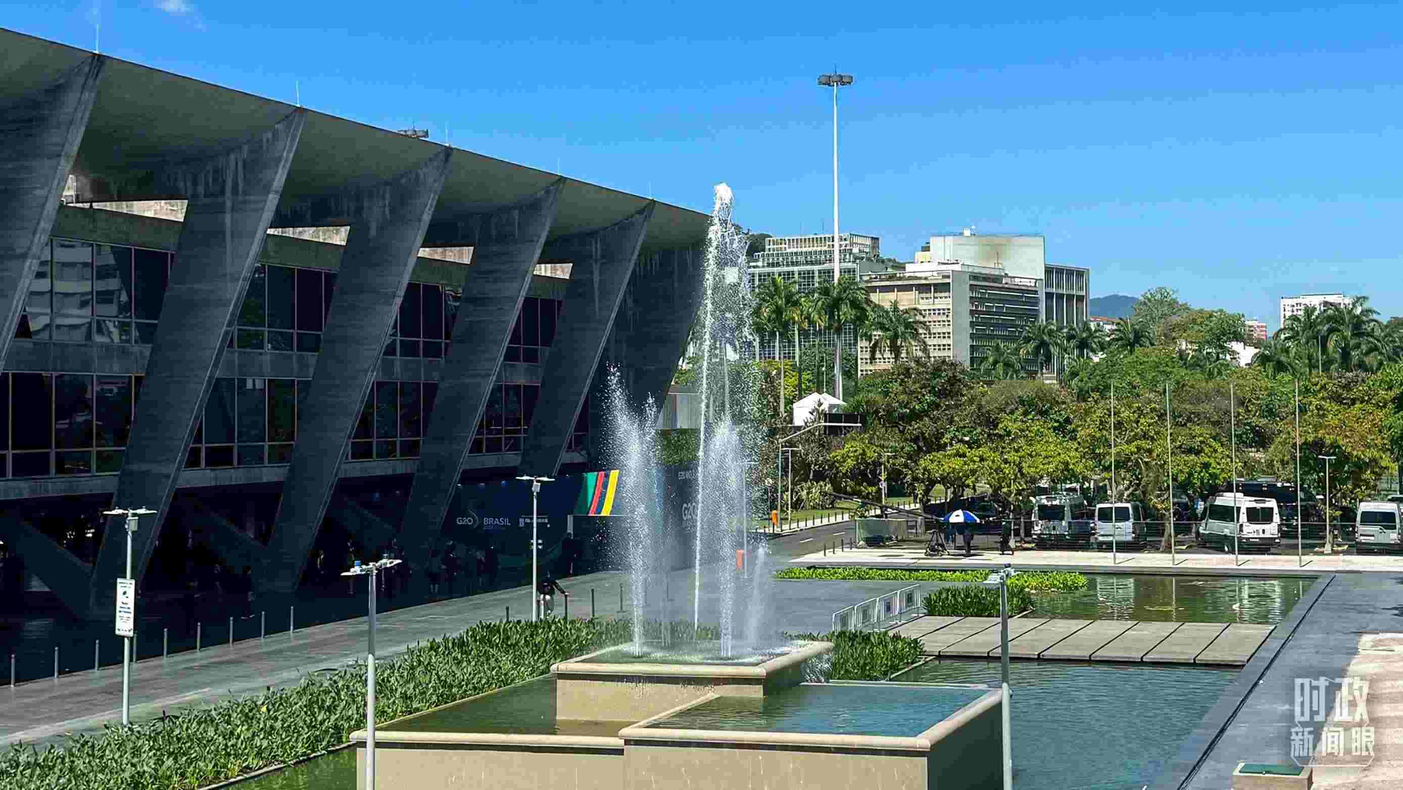 △G20峰會舉辦地，巴西里約熱內(nèi)盧現(xiàn)代藝術(shù)博物館。（總臺央視記者趙怡彬拍攝）