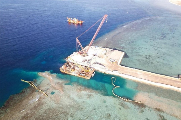 拉比格四期海水淡化項(xiàng)目取水口作業(yè)場景。項(xiàng)目方供圖