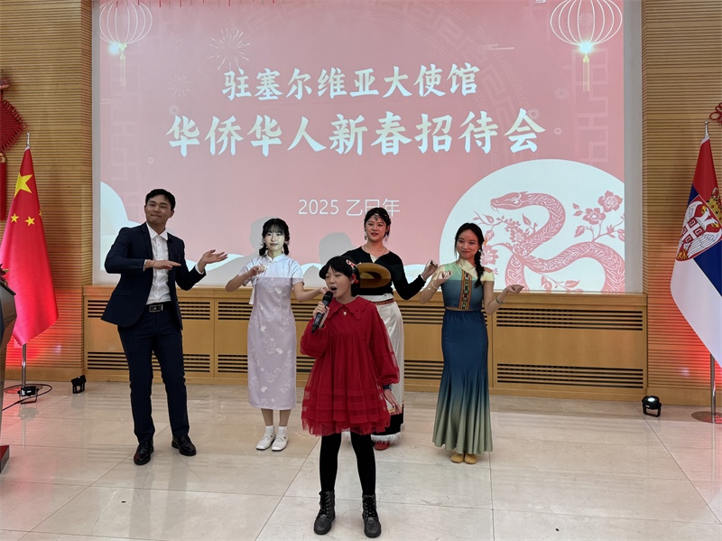 招待會(huì)現(xiàn)場表演。諾維薩德孔子學(xué)院供圖