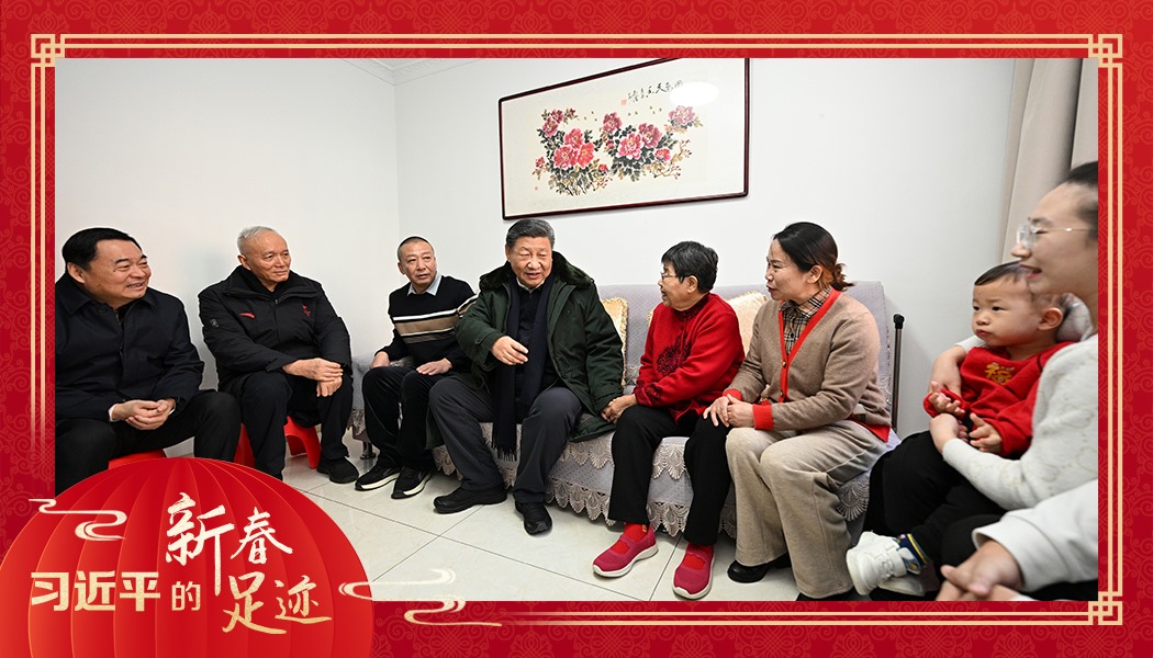 2025年1月23日，農(nóng)歷新年前夕，習(xí)近平總書記在遼寧沈陽大東區(qū)長安街道長安小區(qū)考察時，走進(jìn)居民郎素蘭家中看望。