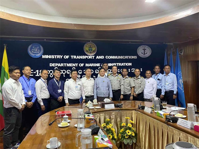 緬甸第18屆國家級(jí)港口設(shè)施安全聯(lián)合演習(xí)頒獎(jiǎng)儀式現(xiàn)場。中緬油氣管道公司供圖