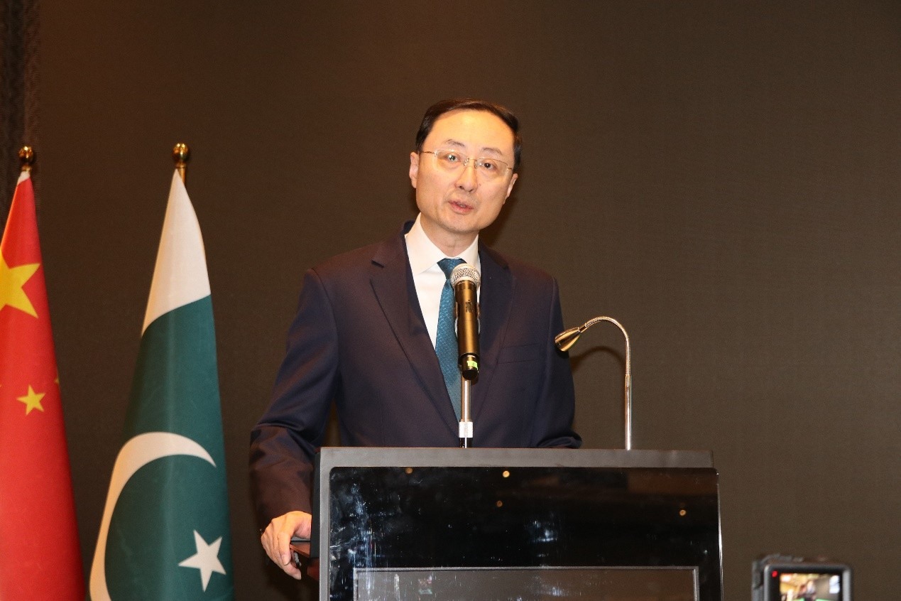 外交部副部長(zhǎng)孫衛(wèi)東致辭。巴基斯坦駐華大使館供圖
