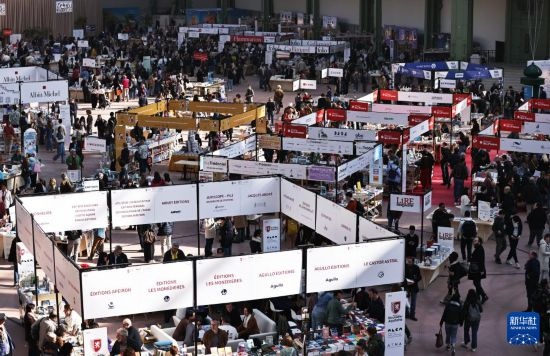 4月11日，人們?cè)诜▏?guó)巴黎大皇宮參加2025巴黎書展。新華社記者 高靜 攝