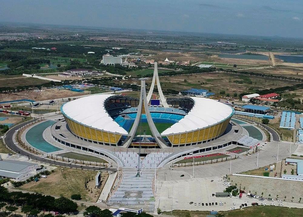 由中國(guó)援建的柬埔寨國(guó)家體育場(chǎng)項(xiàng)目于2021年12月18日正式啟用。