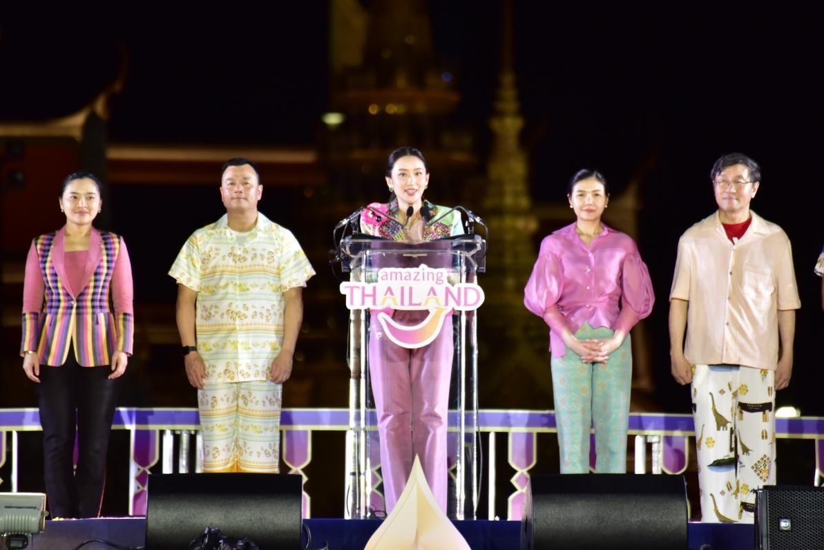 泰國總理佩通坦·欽那瓦宣布泰國潑水節(jié)慶祝活動正式啟動。泰國國家旅游局供圖