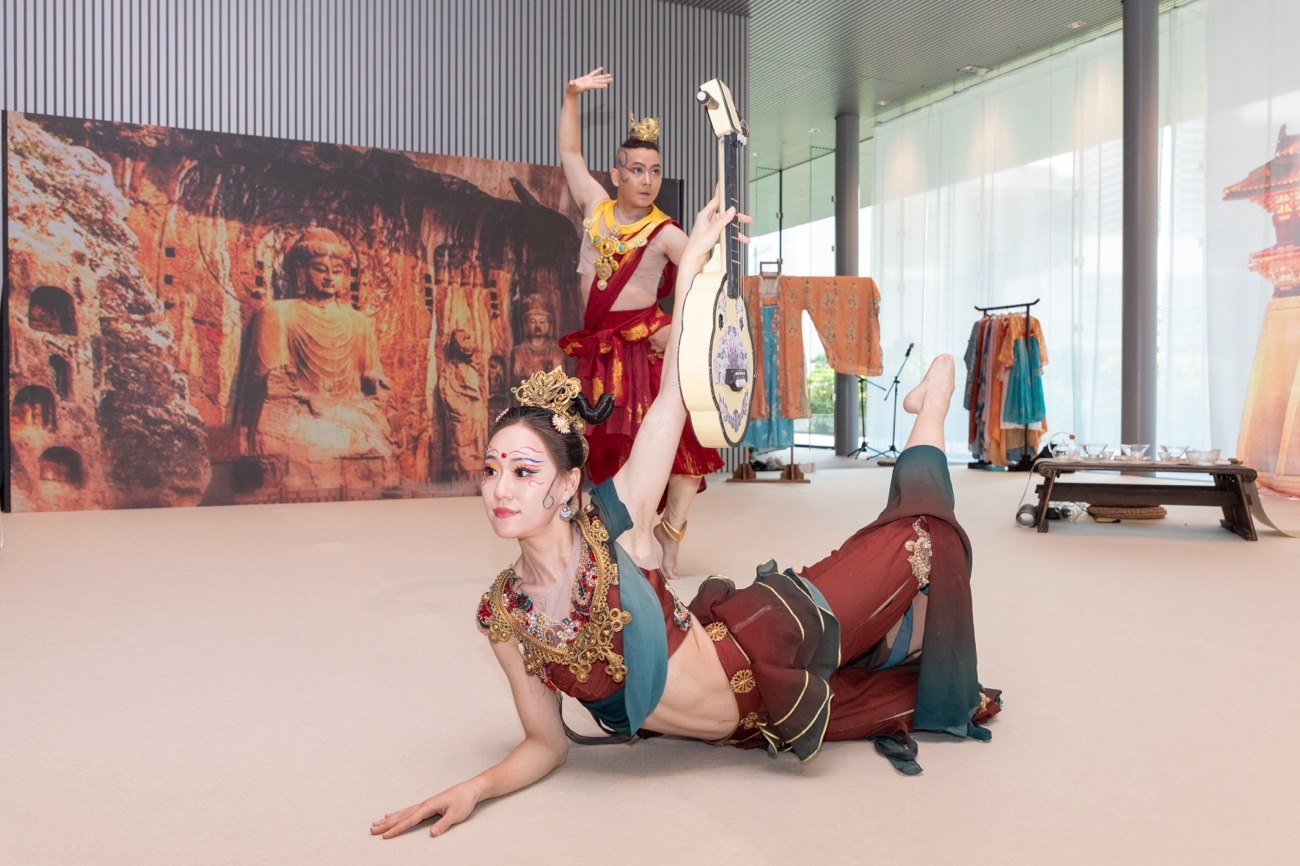 《龍門金剛》舞蹈。中國(guó)駐大阪旅游辦事處供圖