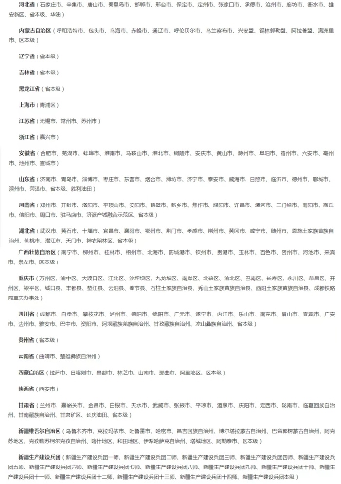 截至5月8日已開(kāi)通醫(yī)保個(gè)賬跨省共濟(jì)的統(tǒng)籌區(qū)。（國(guó)家醫(yī)保局官網(wǎng)截圖）