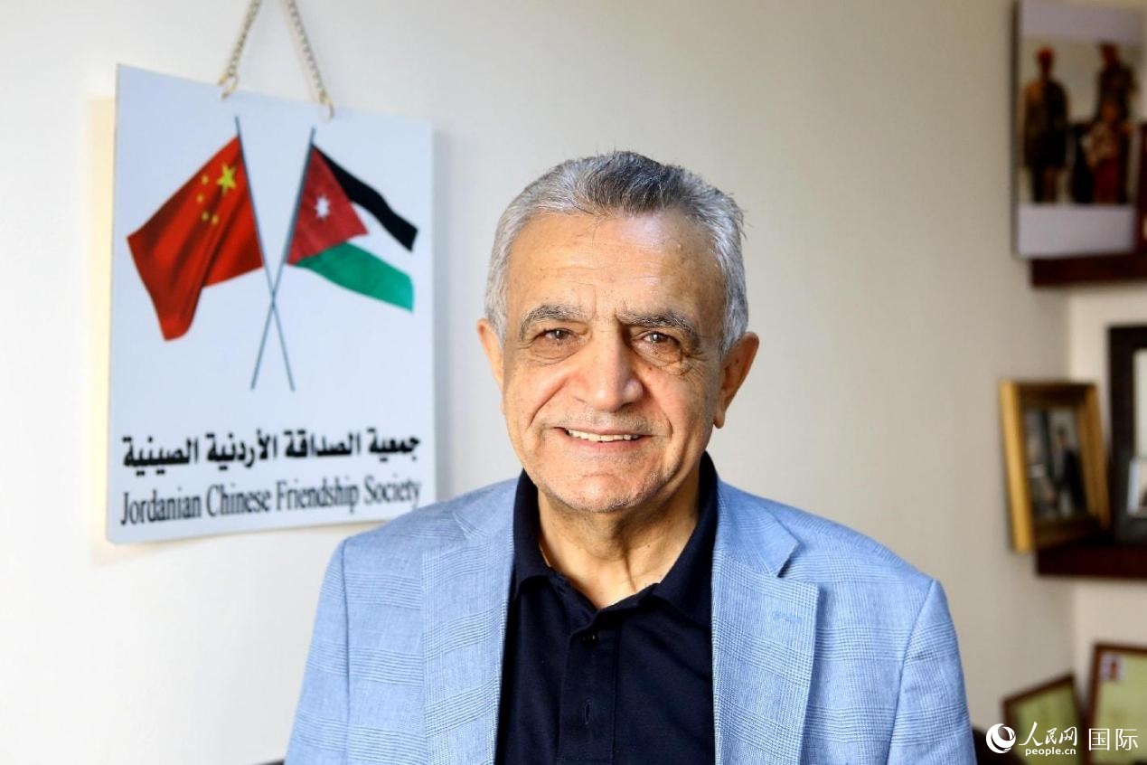 圖為約中友協(xié)主席賈邁勒·達穆爾。人民網(wǎng)納達爾·達烏德攝