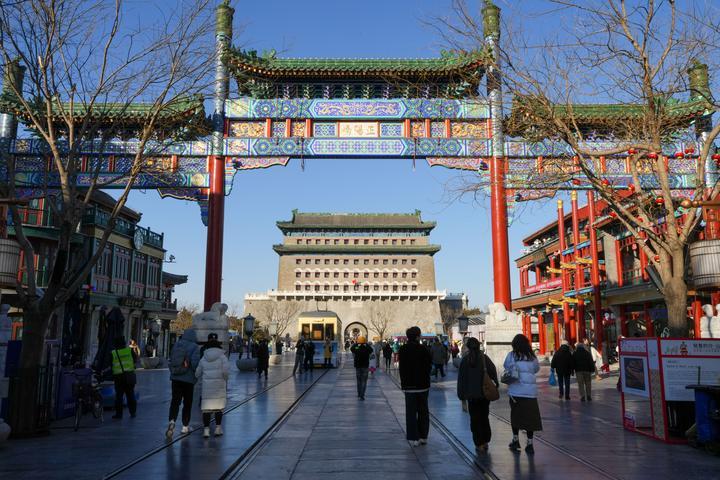 這是2024年12月26日從前門大街拍攝的正陽門箭樓。