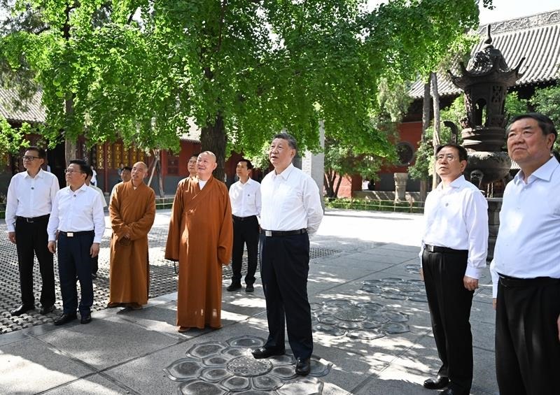 △2025年5月19日，習(xí)近平總書記在河南洛陽白馬寺考察。