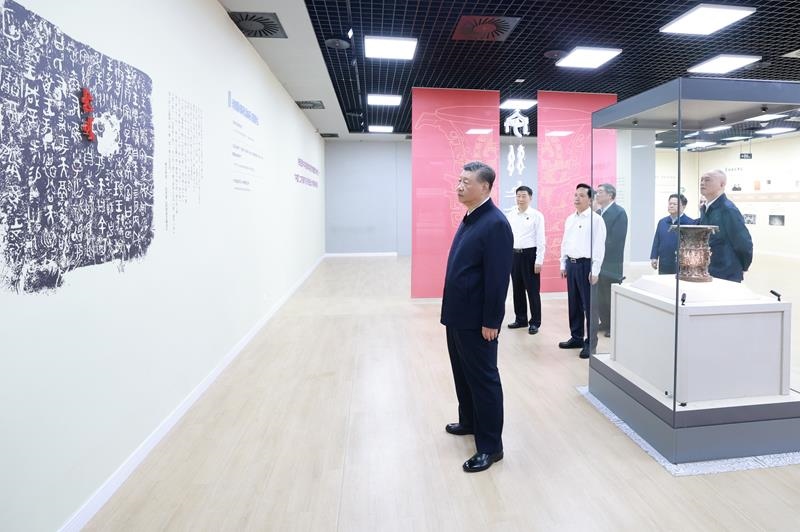 △2024年9月10日，習(xí)近平總書記來到陜西寶雞市參觀寶雞青銅器博物院。