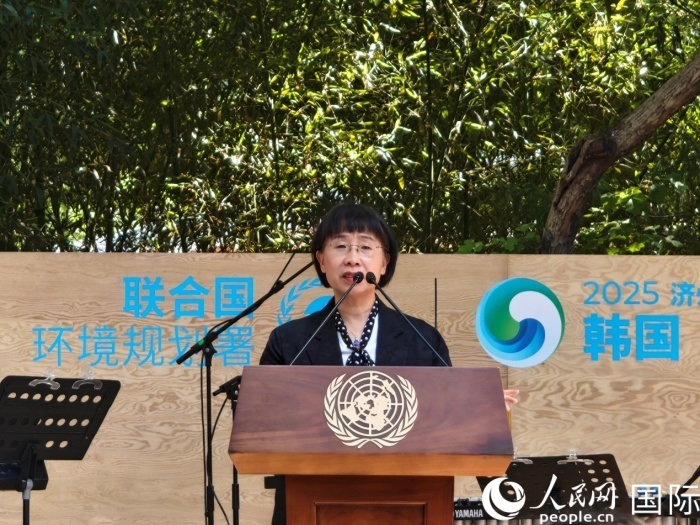 周國梅致辭。人民網(wǎng)記者 李明攝